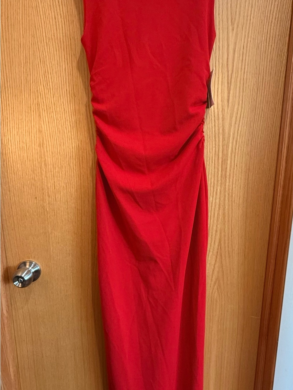 Elegant Red Sleeveless Women's Dress
